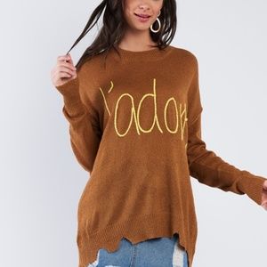 J'adore Camel Brown Knit Sweater
